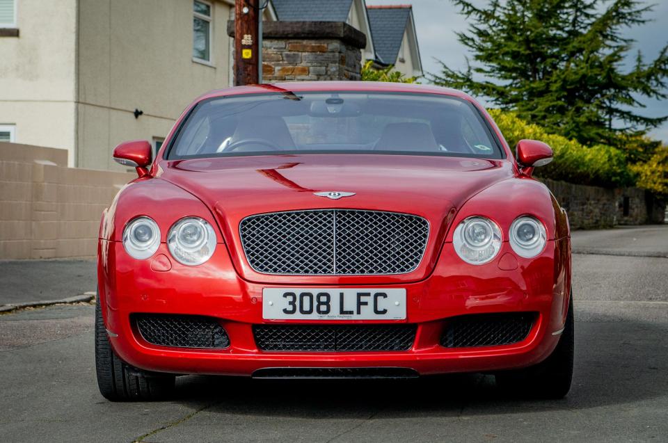 The Bentley has a top speed of 216mph and boasts a 0-60mph time of 3.5 seconds