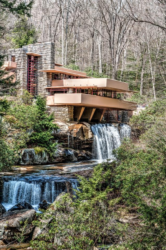 Fallingwater was designed by architect Frank Lloyd Wright