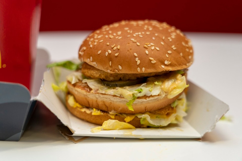 29.03.23 - Online: Sophie King taste test McDonalds food. Chicken Big Mac meal.