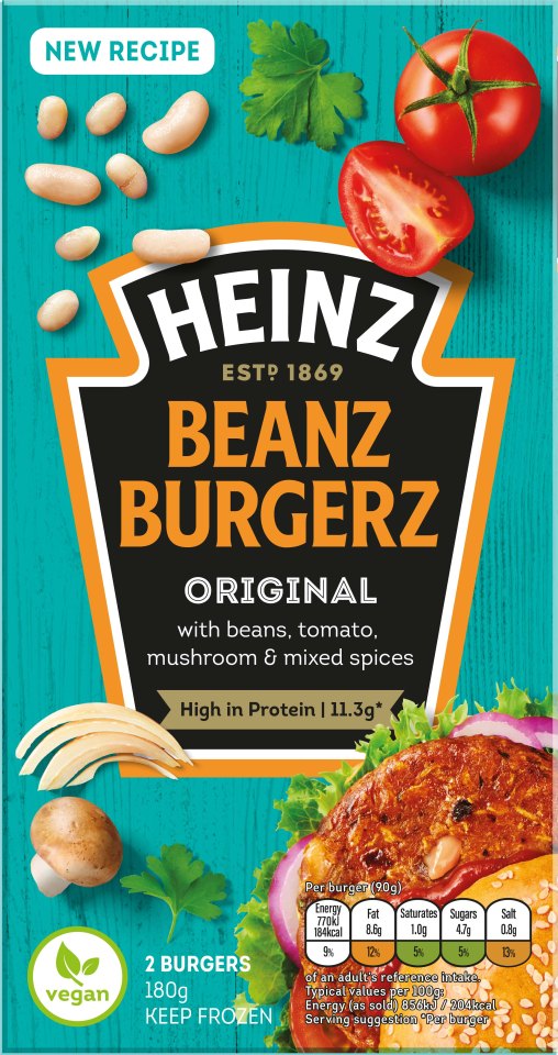 Heinz Beanz Burgerz: £2.50, two-burger pack