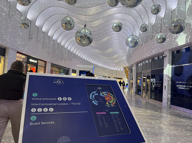 The shopping centre's disco-ball display