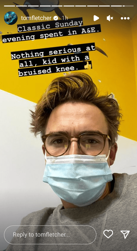 Tom updated fans from the hospital