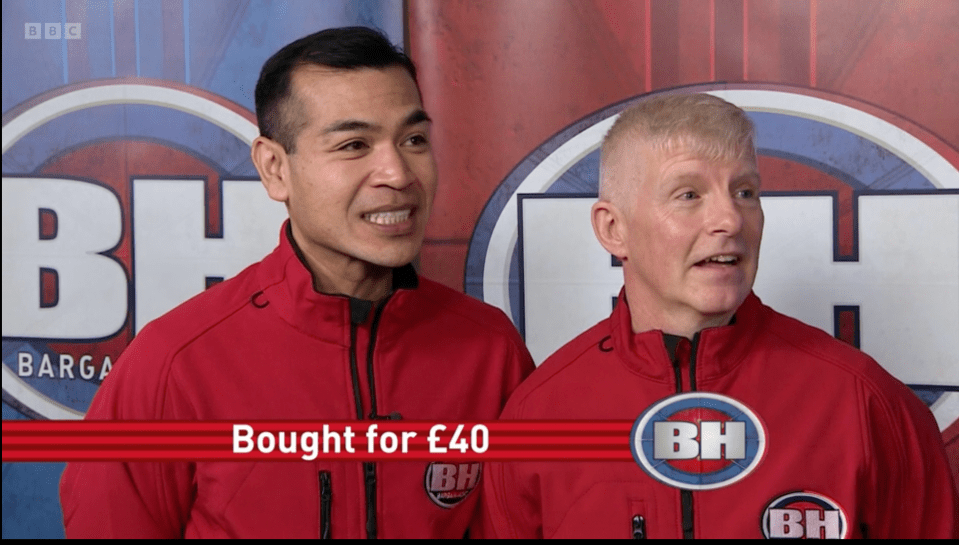 BBC Bargain Hunt contestants, Farrell and David, suffered a big loss at auction