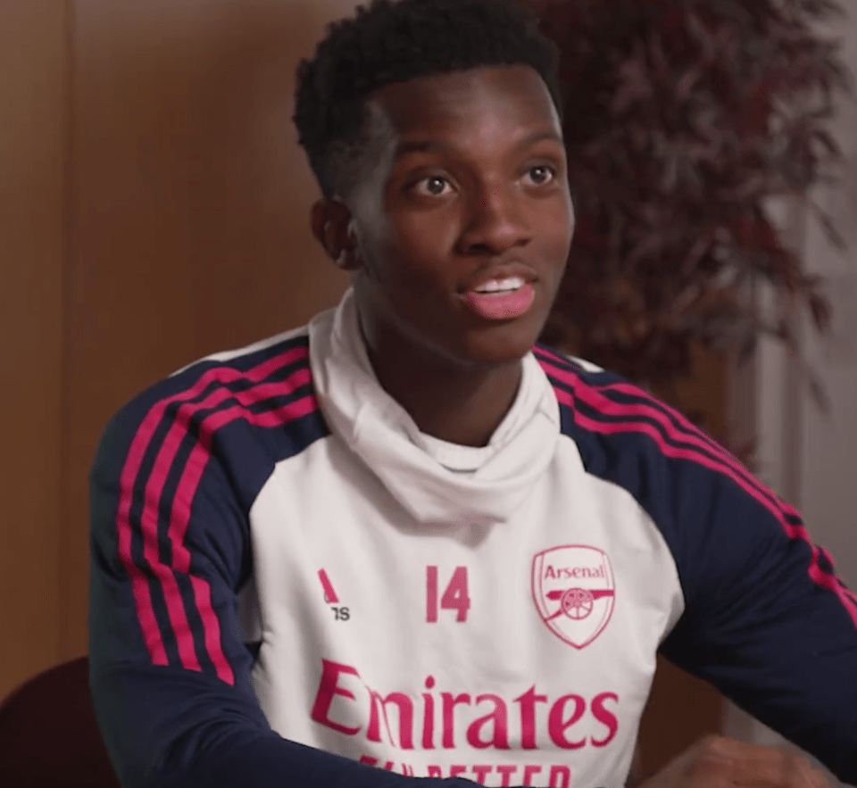 Eddie Nketiah also appeared in the advert