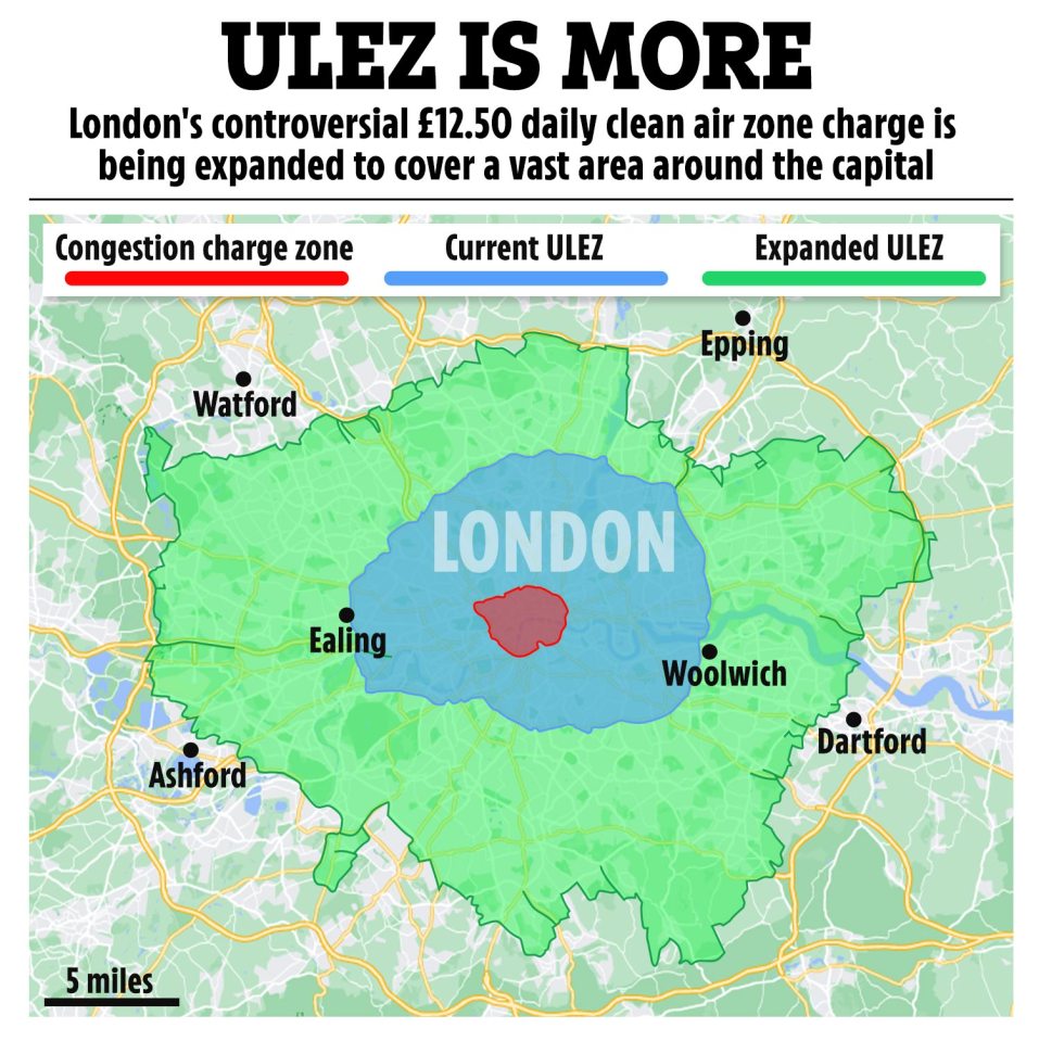 The expanded Ulez scheme is due to come into effect on August 29