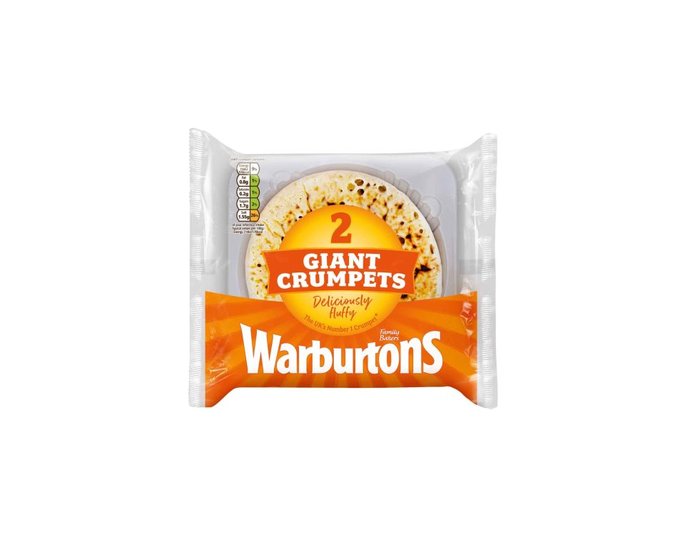 There's a fair amount of salt in these Warburtons Giant Crumpets