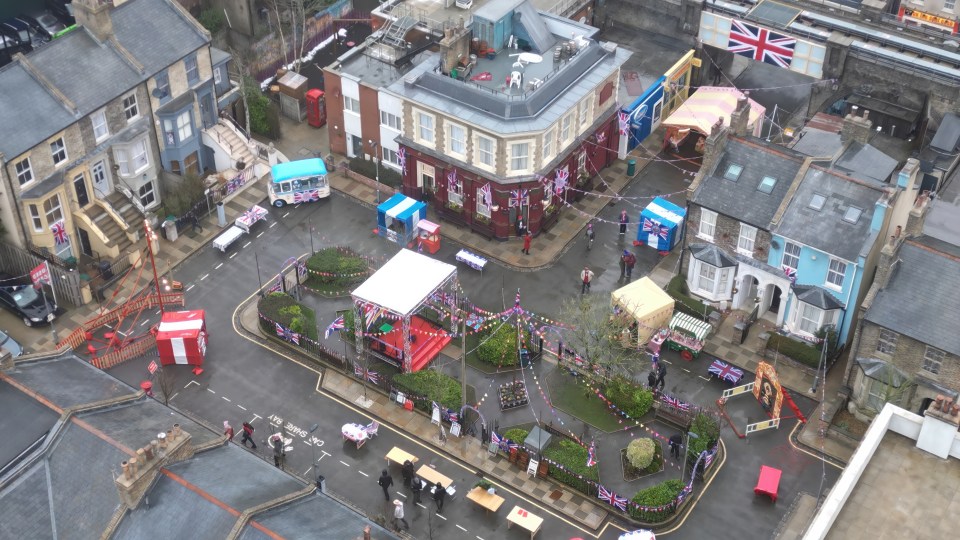 EastEnders bosses have spent a six-figure sum transforming the set of the BBC1 soap for scenes celebrating King Charles’s coronation