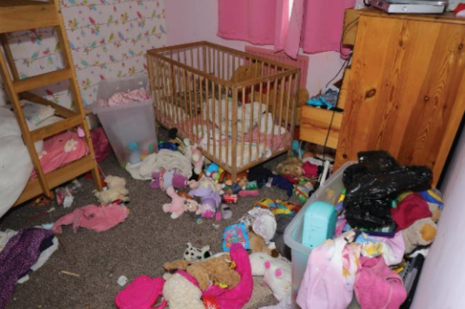 The prosecution told the court Lola’s bedroom was ‘grubby’ and in ‘poor condition’