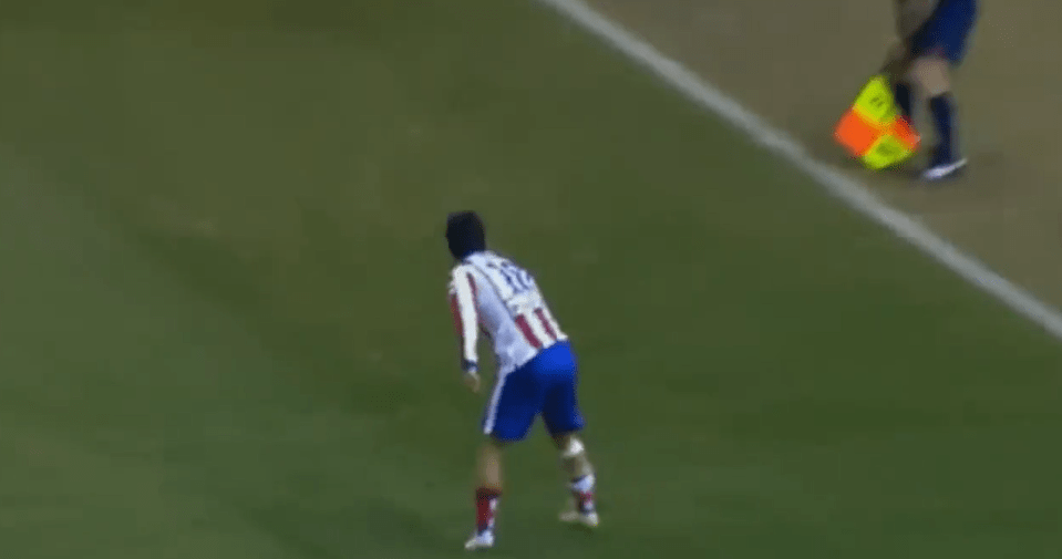 Arda Turan lobbed his boot towards a linesman