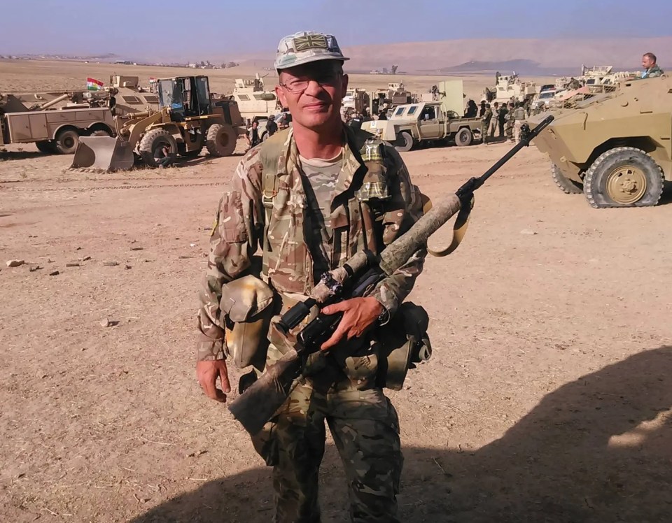 He served alongside the Kurdish Peshmergas as a sniper to battle against ISIS