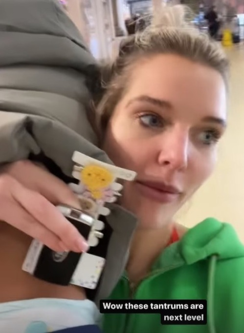 Helen Flanagan filmed her son having a tantrum in a shopping centre