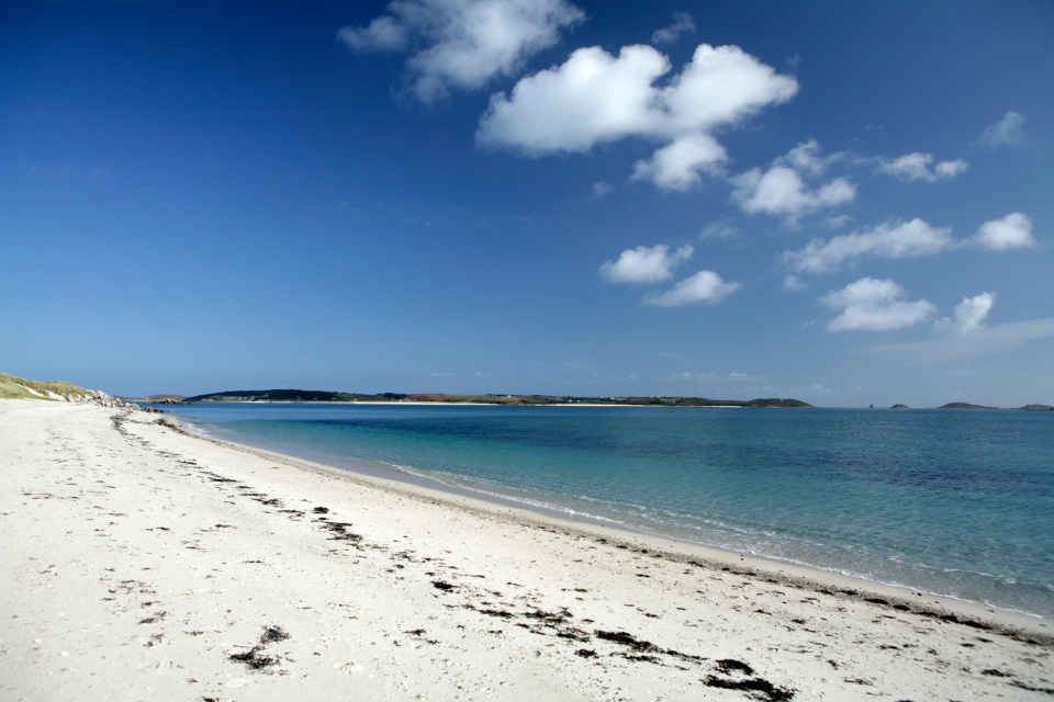 A white sandy beach on St Martins