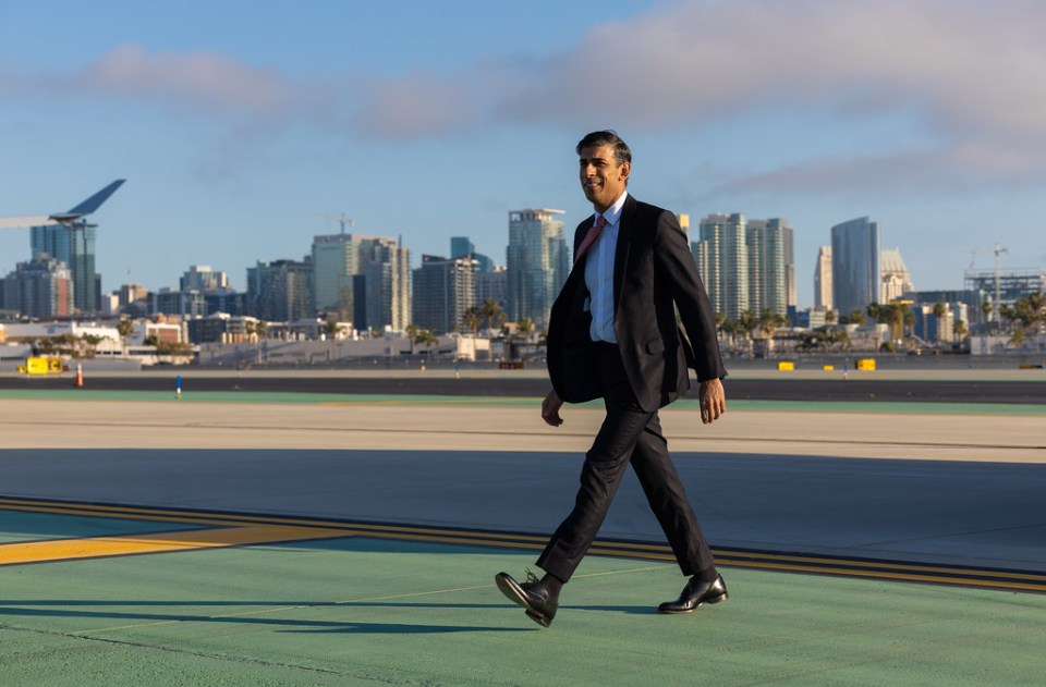 Rishi Sunak arrived in San Diego ahead of announcing a major joint US-UK deal to sell nuclear submarines to Australia