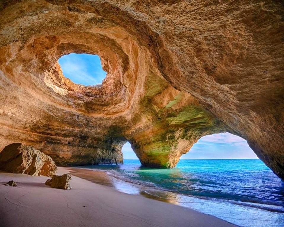 The Algarve has stretches of sandy beaches