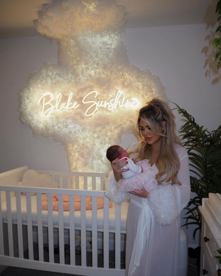 Bianca Gascoigne has revealed her daughter is called Blake Sunshine