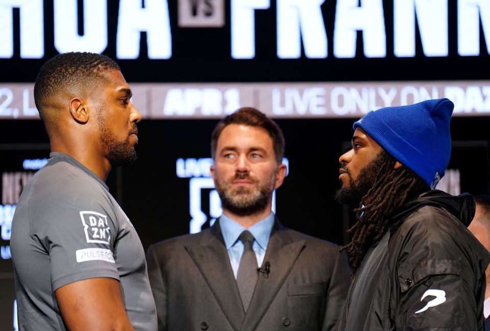 Anthony Joshua faces Jermaine Franklin at the O2 on Saturday night