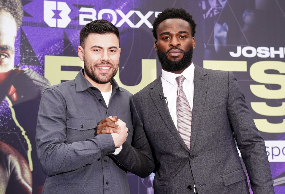 Promoter Ben Shalom with Joshua Buatsi