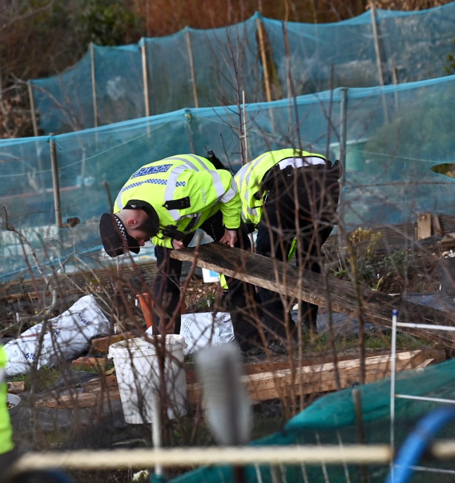 An entry on the Roedale Valley Allotments society Facebook page said officers had forced entry to outbuildings