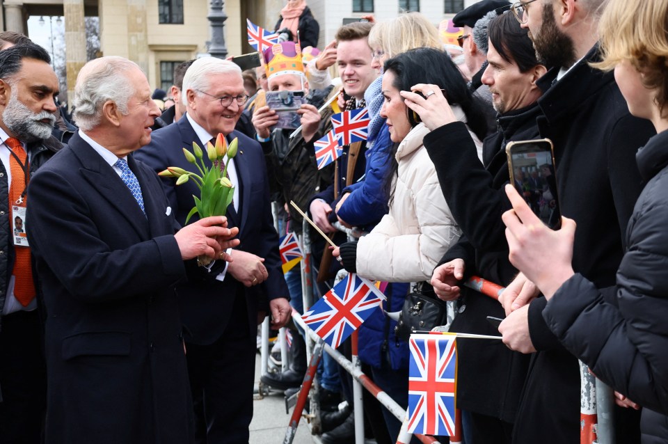 Charles helped plant a tree on the grounds before he attended the state banquet