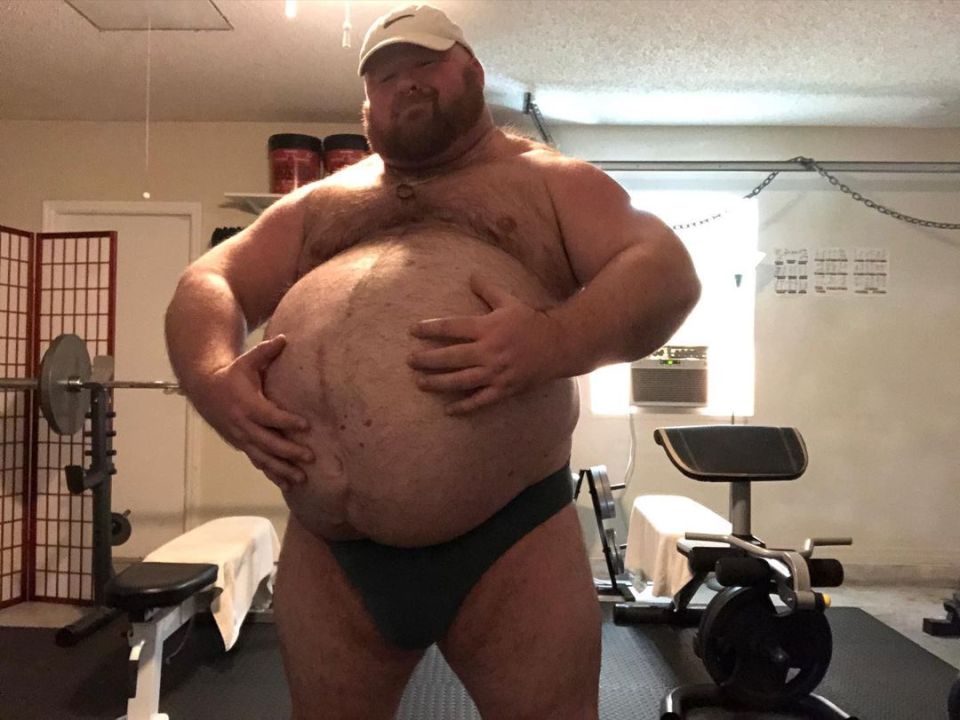 He's often showing off his weight gain journey on his OnlyFans to a crowd of loyal followers