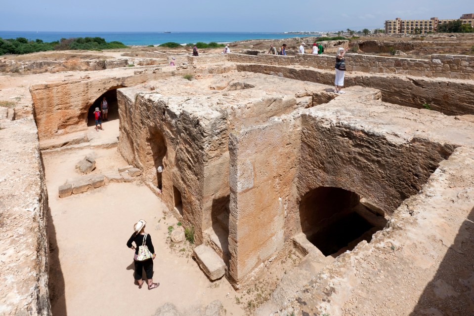 The Tombs of the Kings are eerie underground burial chambers and date to the Roman period