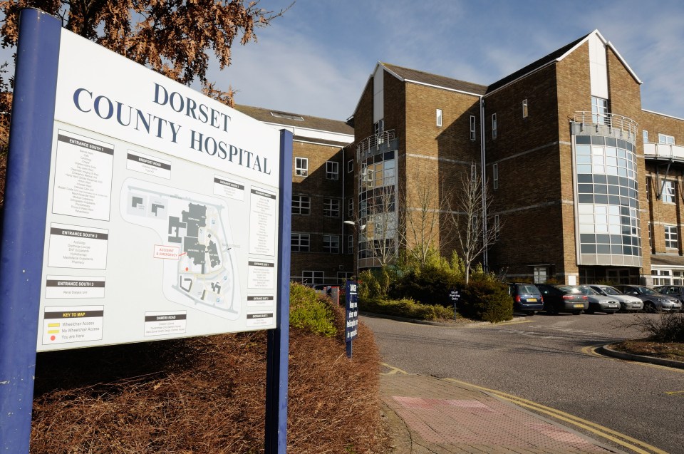 The paedo spent five nights at Dorset County Hospital, Dorchester