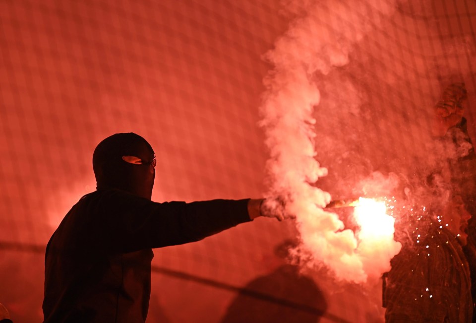 A group of British football fans have been targeted by dangerous Italian Ultras