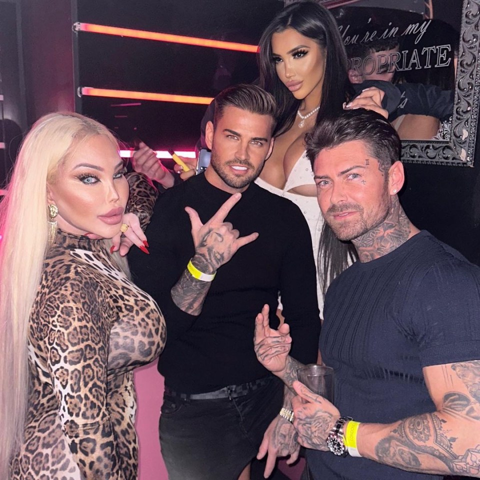 Carl Woods was spotted partying the night away with a string of reality stars including Chloe Khan and Jessica Alvez