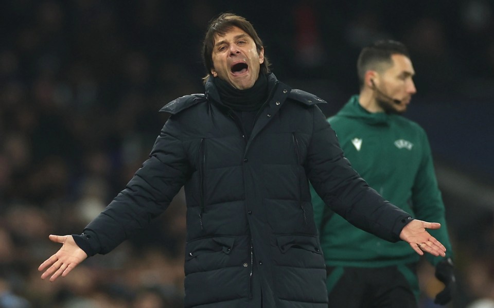 Antonio Conte watched his Spurs side crash out of Europe on Wednesday