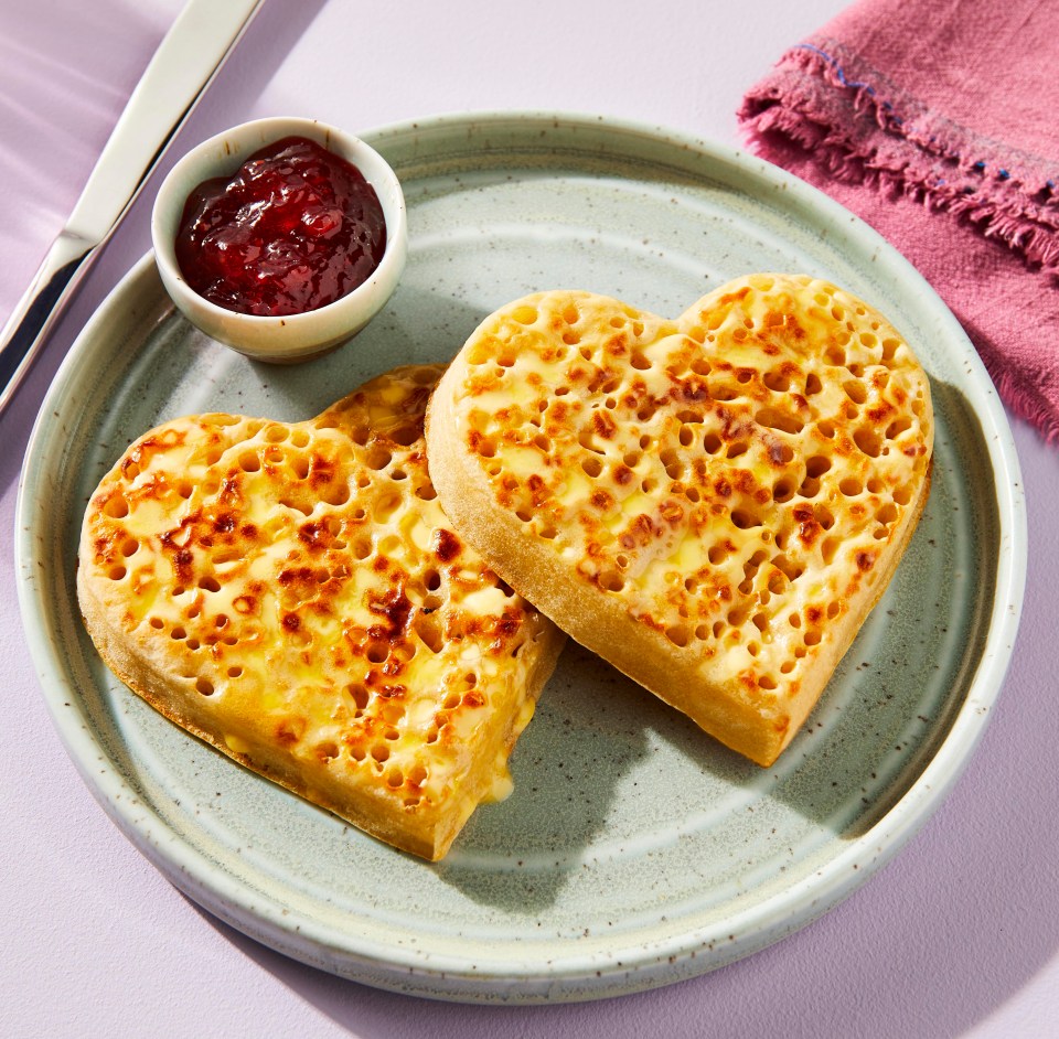 Heart-shaped crumpets, £1.25 from Morrisons