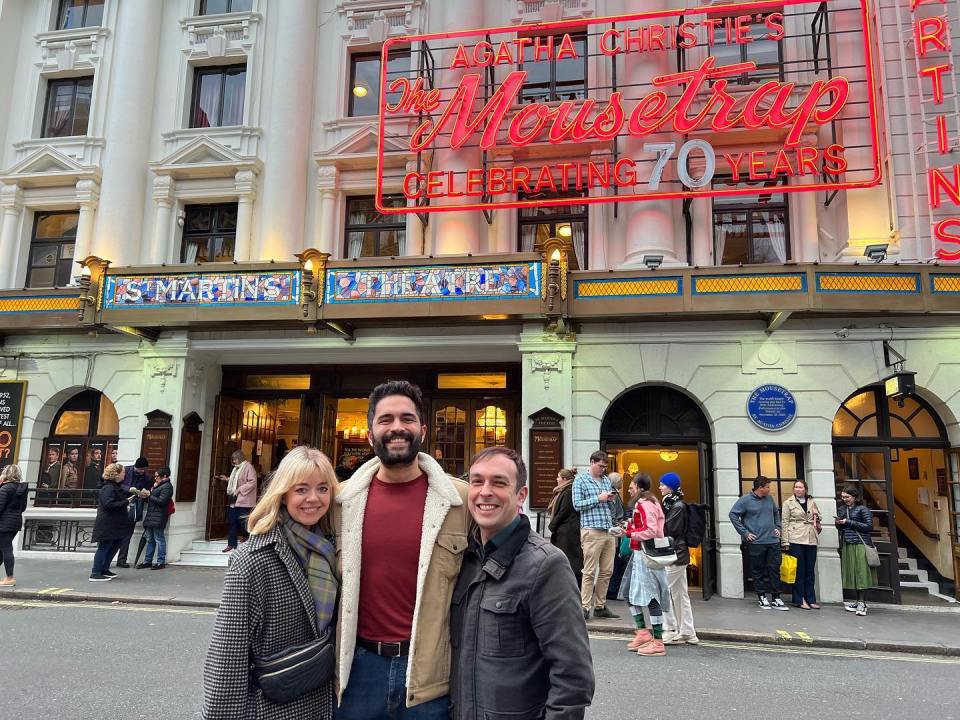 Georgia and Charlie with podcast host Michael