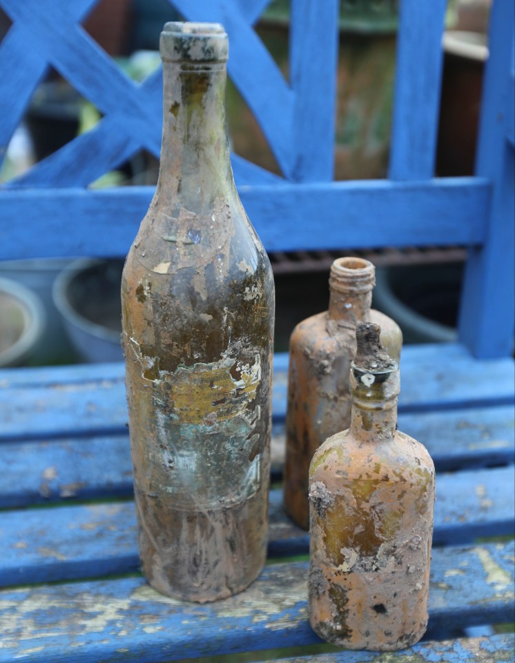 They found relics of the 1940's inside, including car lamps and drinks bottles