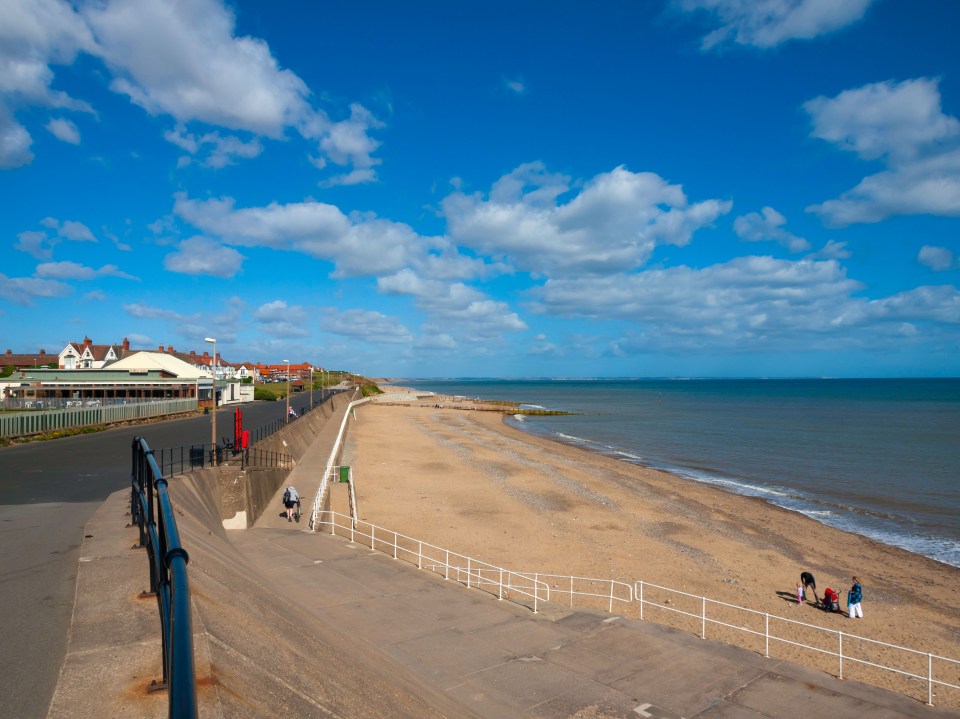 The beach is popular with both visitors and locals on summer days