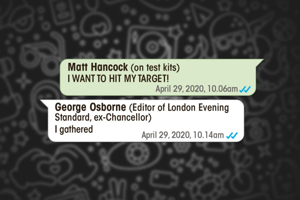 Matt Hancock reaches out to Evening Standard Editor George Osborne