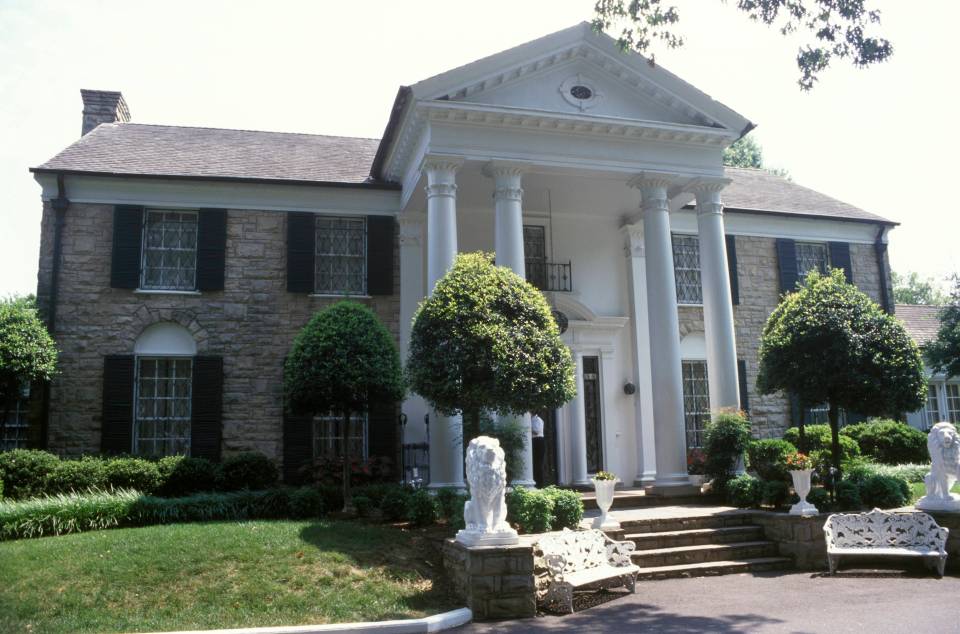 Elvis’s old home, the Graceland mansion, in Memphis, Tennessee