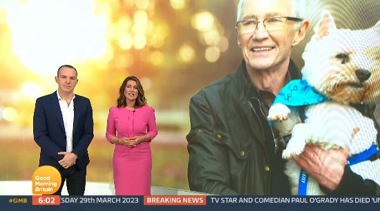 Emotional Susanna Reid and Martin Lewis have paid tribute to Paul O’Grady after his tragic death