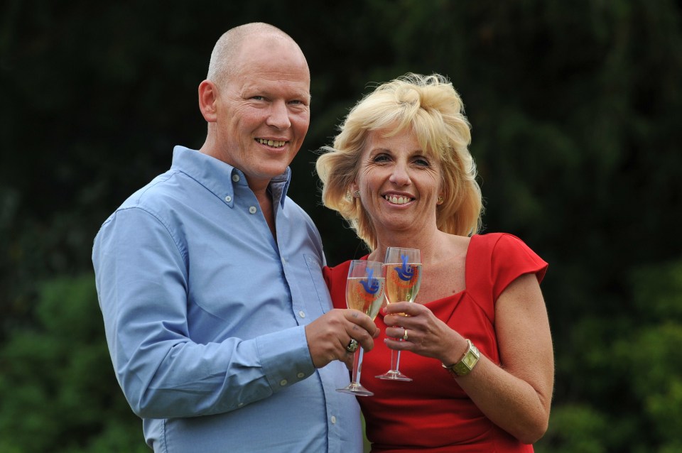 Dave and Angela Dawes celebrate after scooping up their EuroMillions win in 2011