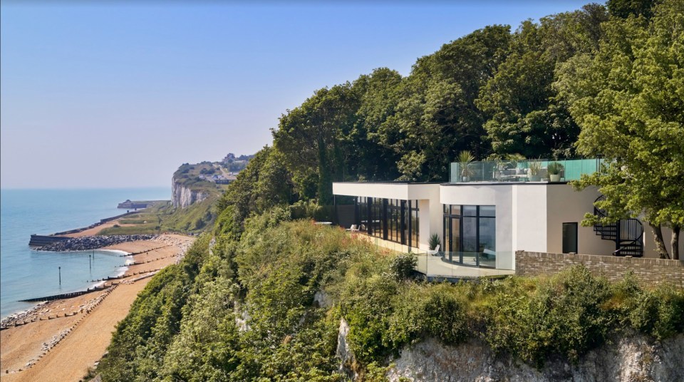 This beachfront mansion overlooks the The Channel and iconic White Cliffs