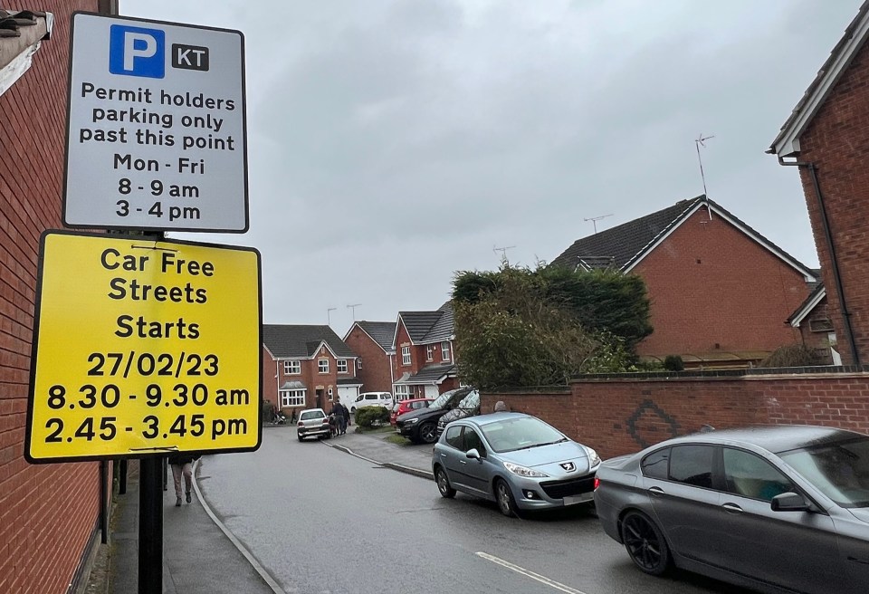 Cars have been banned from the street behind Templars Primary School