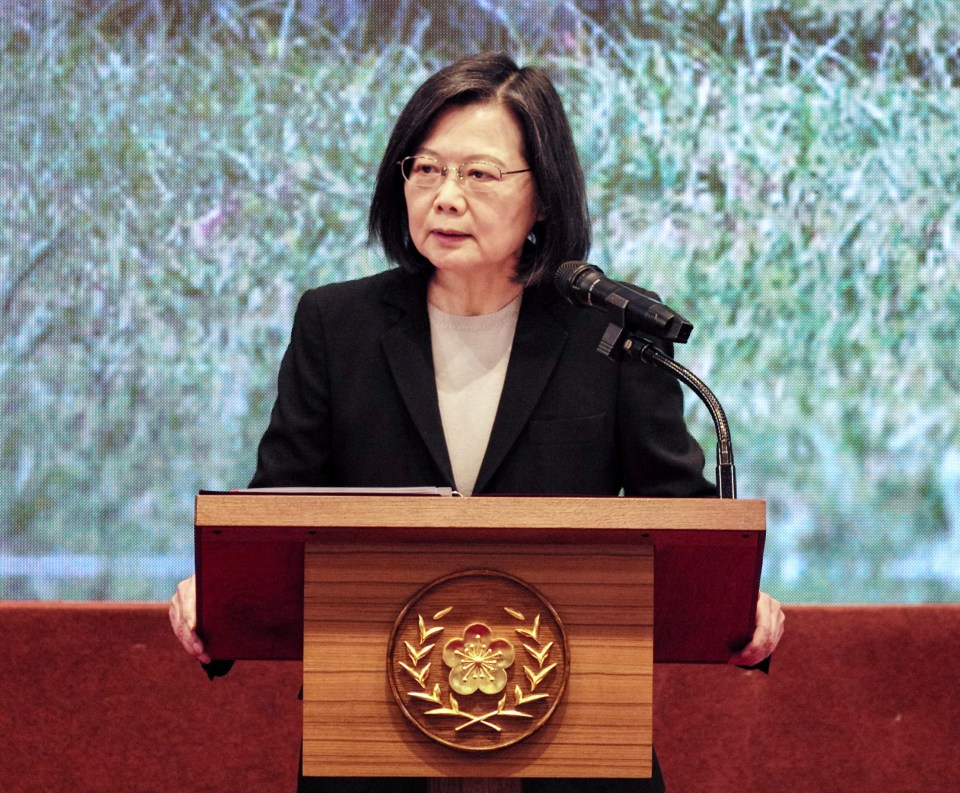 The threat of such a doomsday scenario is sparking serious concern in the West - pictured Taiwan's President Tsai Ing-wen