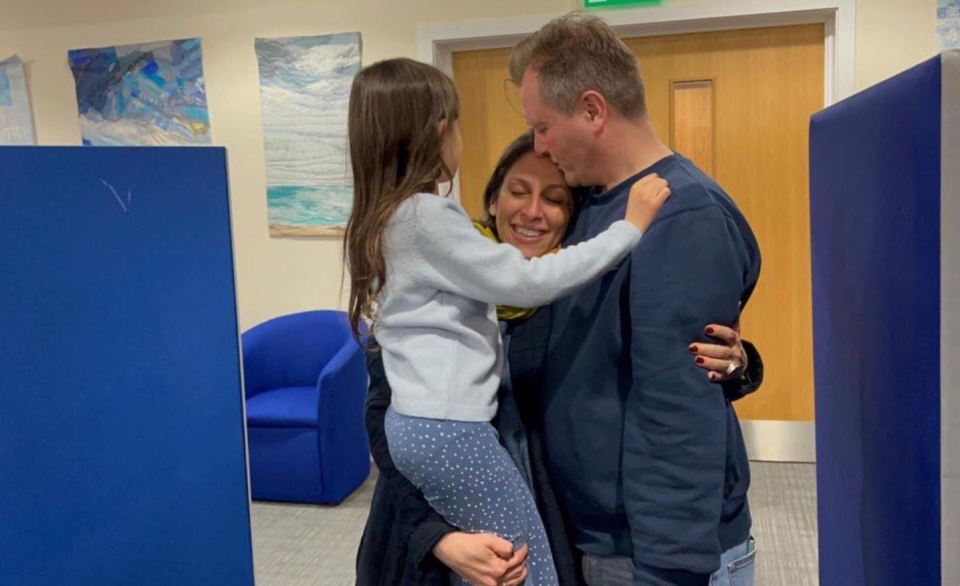 The heart-breaking moment Nazanin Zaghari-Ratcliffe is reunited with her family was shown in a documentary on Thursday