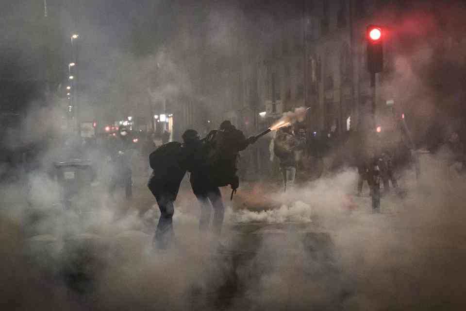 Cops deployed tear gas to try to hold back crowds