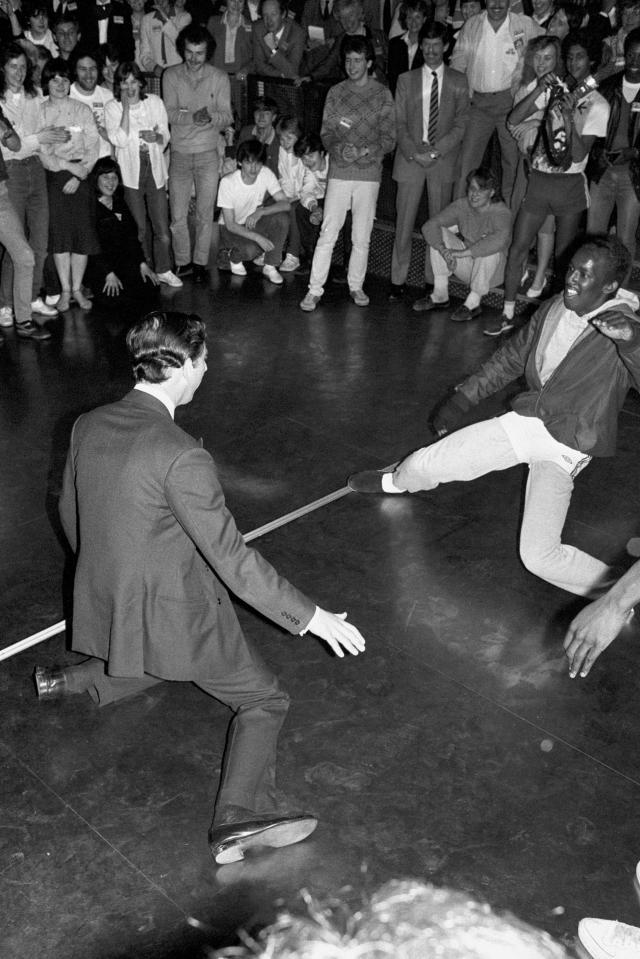 Charles becomes the disco king when he cuts loose on a youth centre’s dance floor