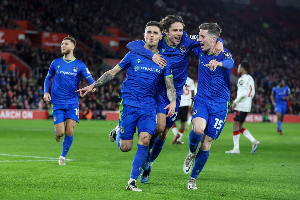 Gavan Holohan celebrates with his team-mates