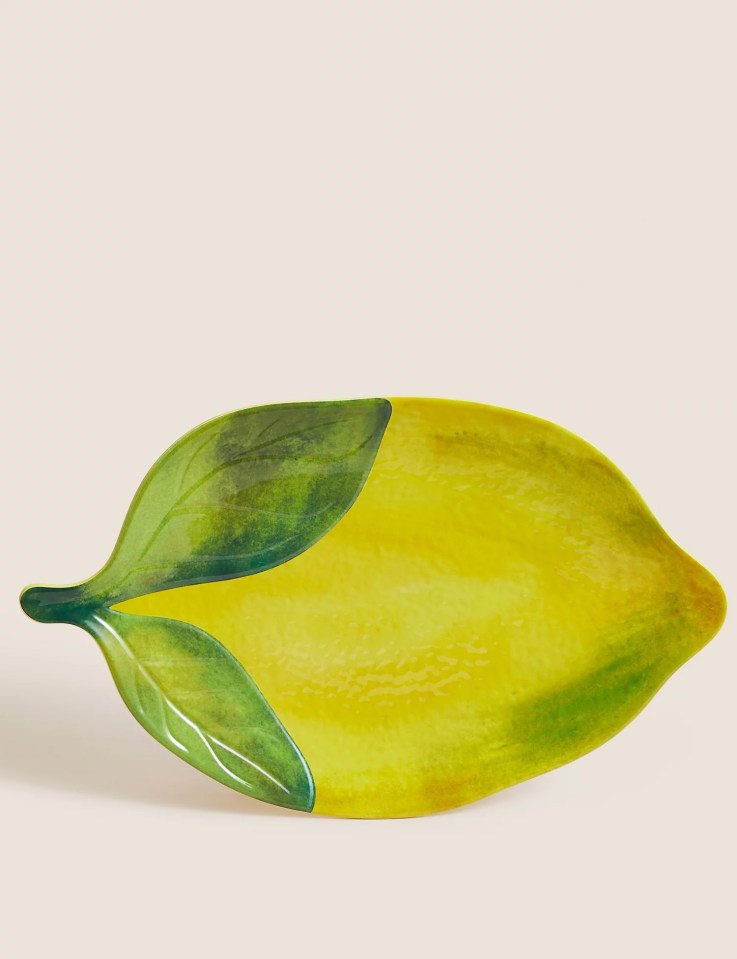 Get ready for the picnic season with this plastic lemon-shaped platter for £10 at M&S