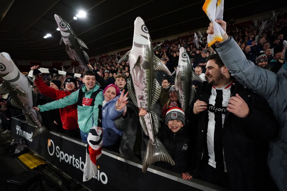 Grimsby Town fans were sent a secret message during the FA Cup tie against Southampton