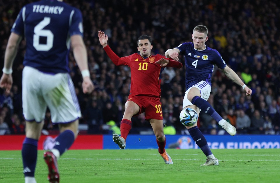 Scott McTominay doubling Scotland's lead