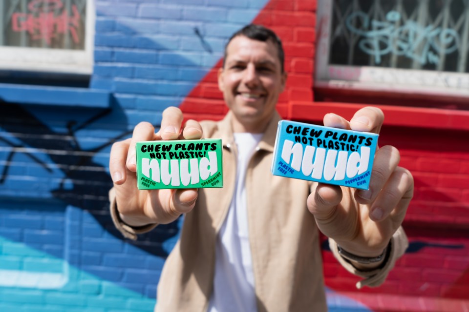 Keir Carnie is behind the brand Nuud gum which is biodegradable and plastic-free