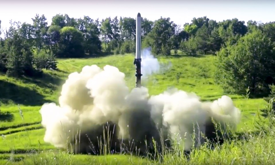 An Iskander missile being test fired