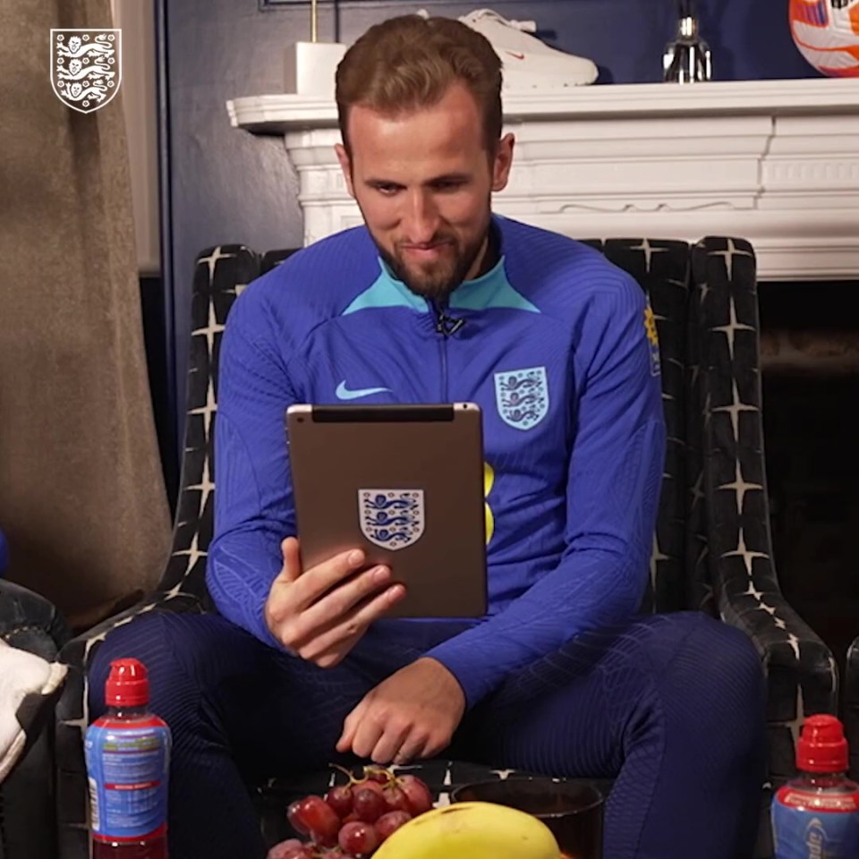 A delighted Harry Kane received a message from a sporting great